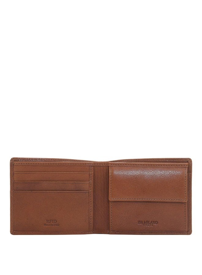 Da Milano RFID Protected Leather Wallet for Men with Card Slot - Brown - Image 3